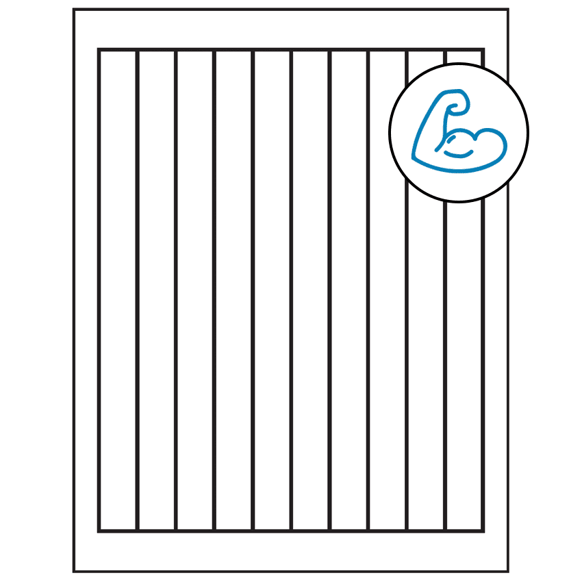 0.75" x 9.4" White Rectangular Sheet Labels - Ultra Aggressive Adhesive