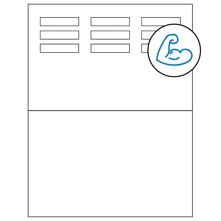 1.96" x 0.46" White Rectangular Sheet Labels - Ultra Aggressive Adhesive