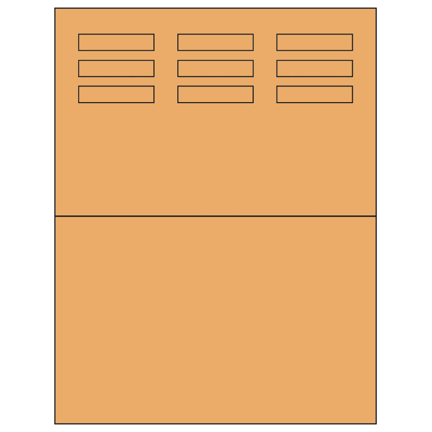 1.96" x 0.46" Pastel Orange Rectangular Sheet Labels