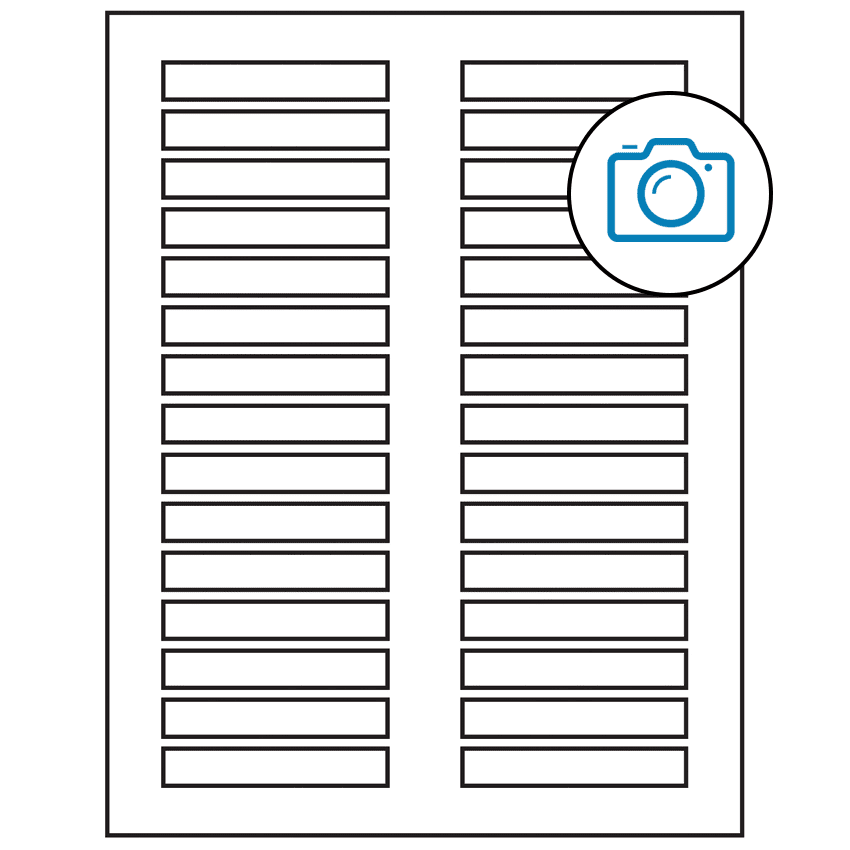 3" x 0.5" Photo Gloss Rectangular Sheet Labels