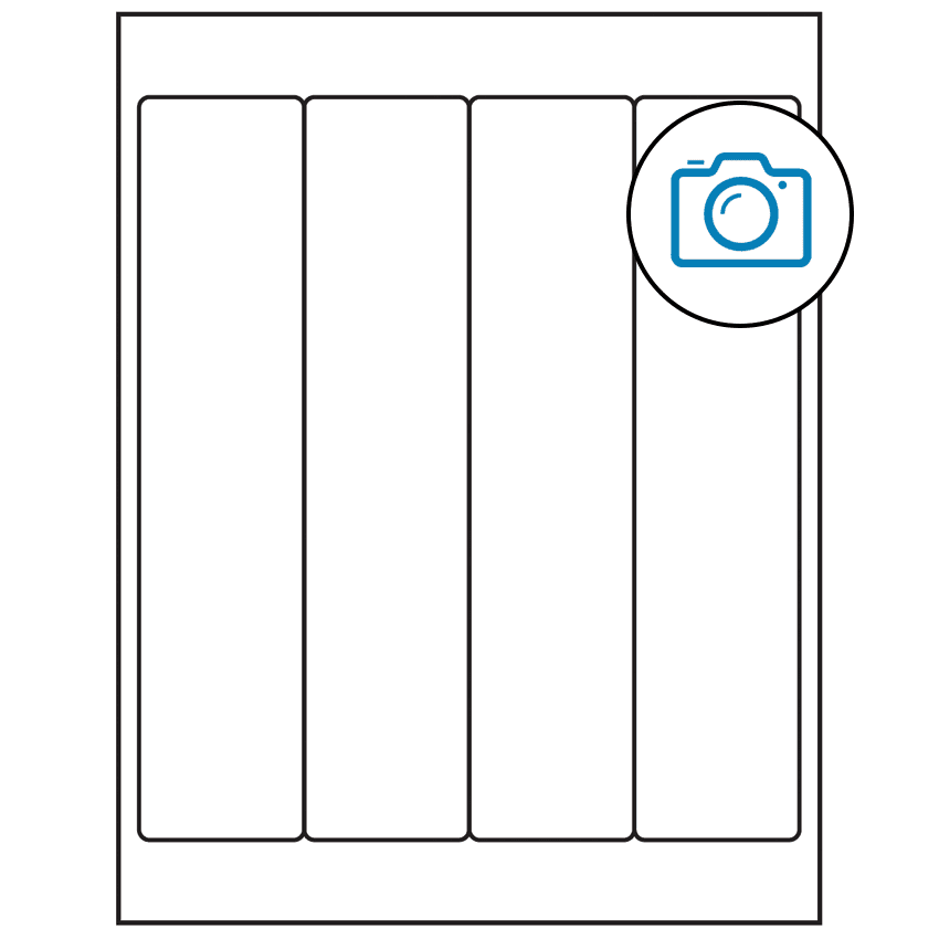 2" x 9" Photo Gloss Rectangular Sheet Labels