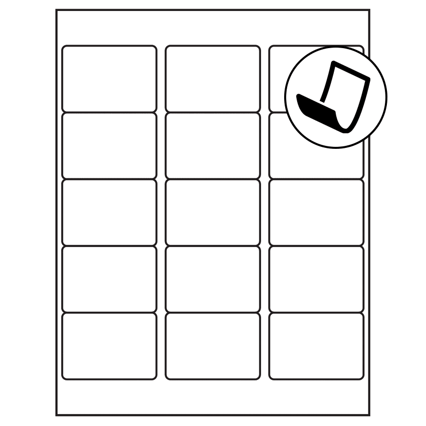 2.5625" x 1.8125" Blockout Rectangular Sheet Labels