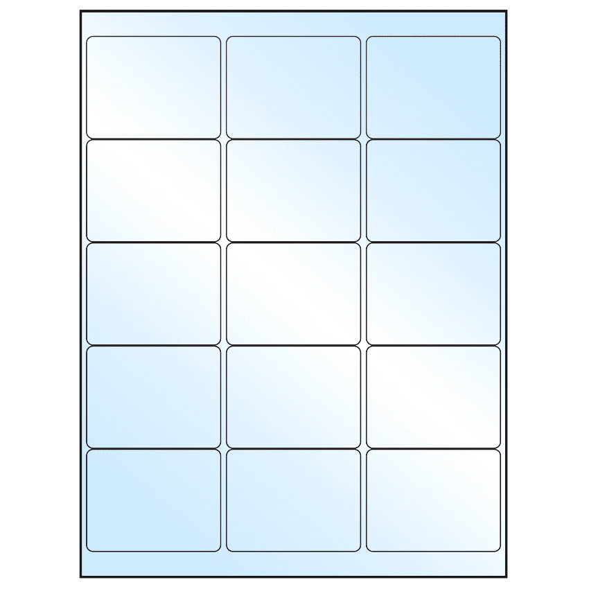 2.6875" x 2" White Premium High Gloss Rectangular Sheet Labels