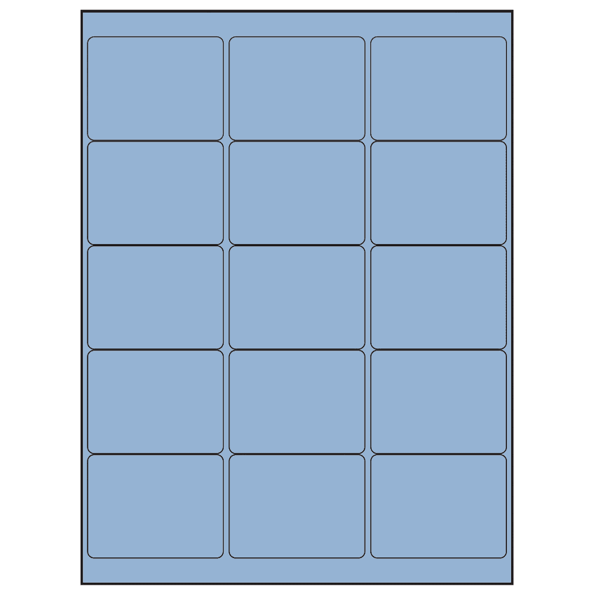 2.6875" x 2" Pastel Blue Rectangular Sheet Labels