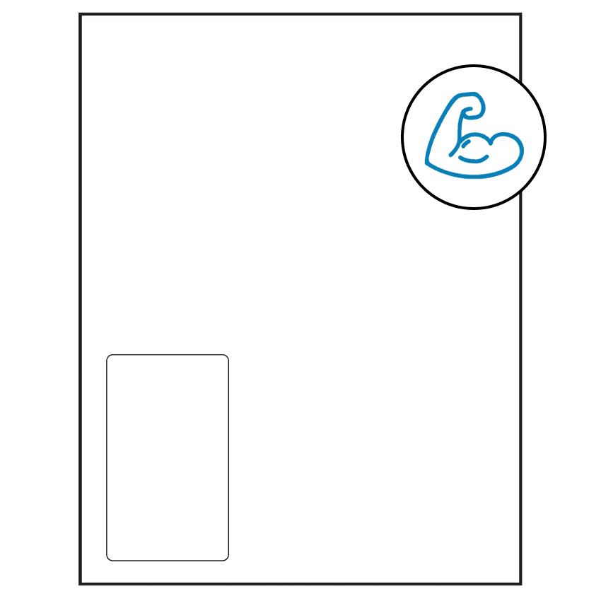 2.375" x 4" White Rectangular Sheet Labels - Ultra Aggressive Adhesive