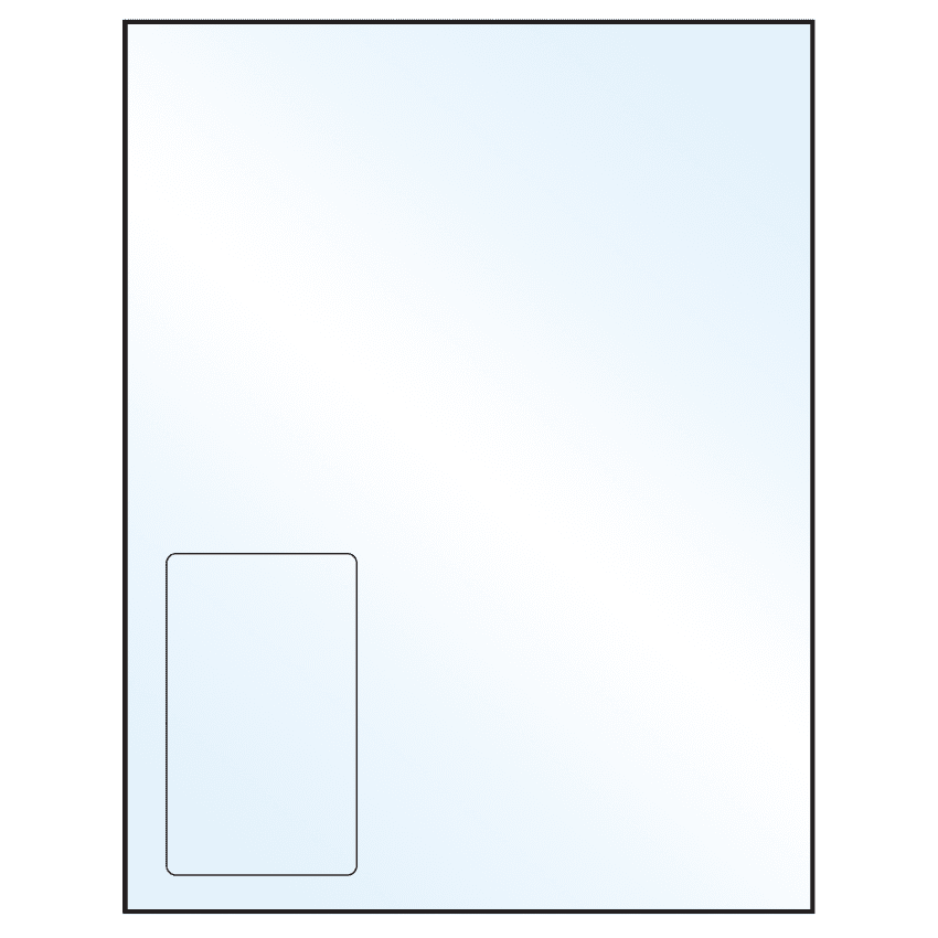 2.375" x 4" White Mid Gloss Rectangular Sheet Labels