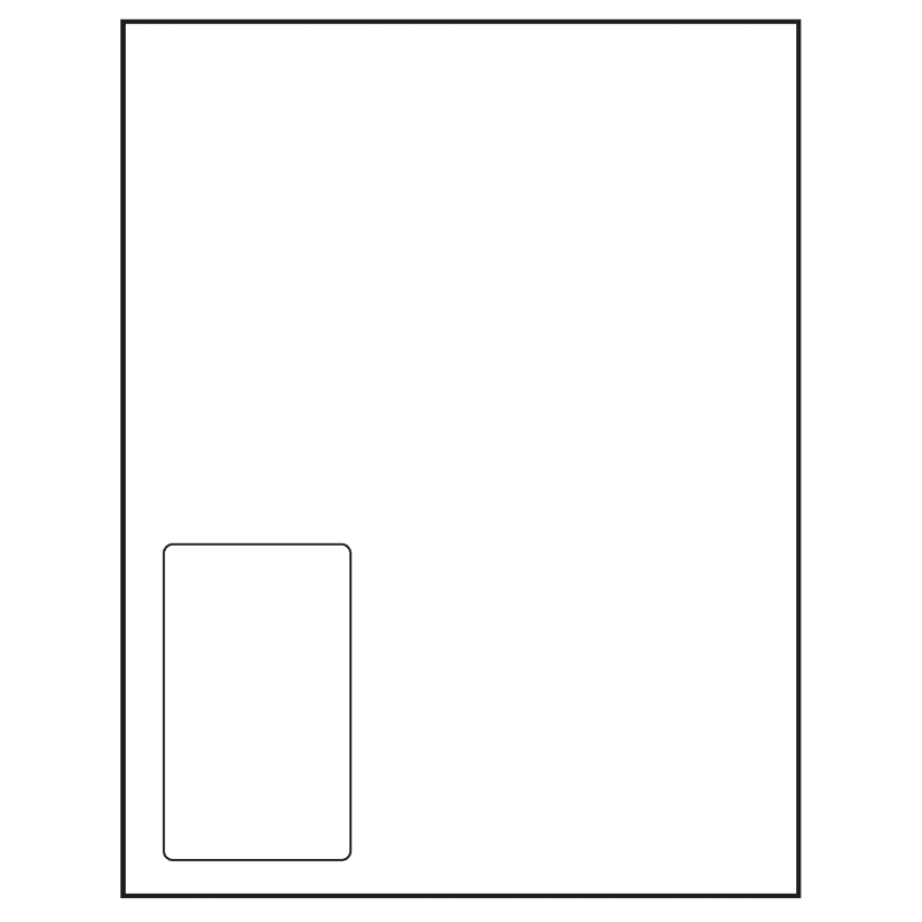 2.375" x 4" White Rectangular Sheet Labels
