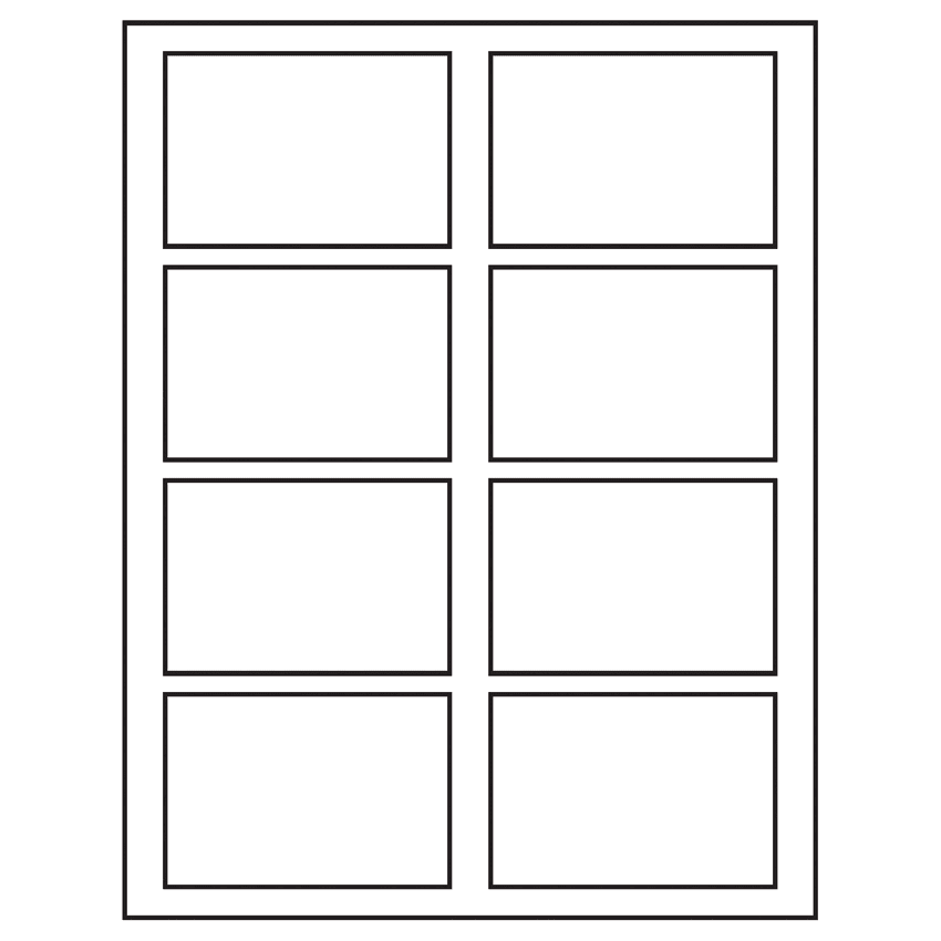 3.5" x 2.375" White Polyester Rectangular Sheet Labels