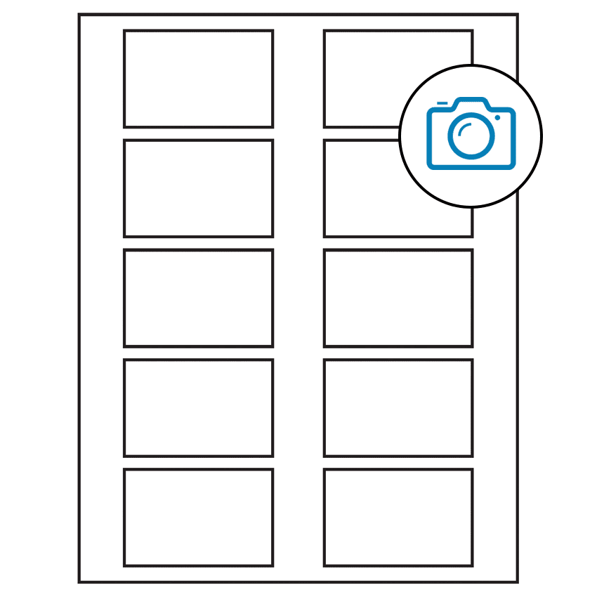 2.875" x 1.875" Photo Gloss Rectangular Sheet Labels