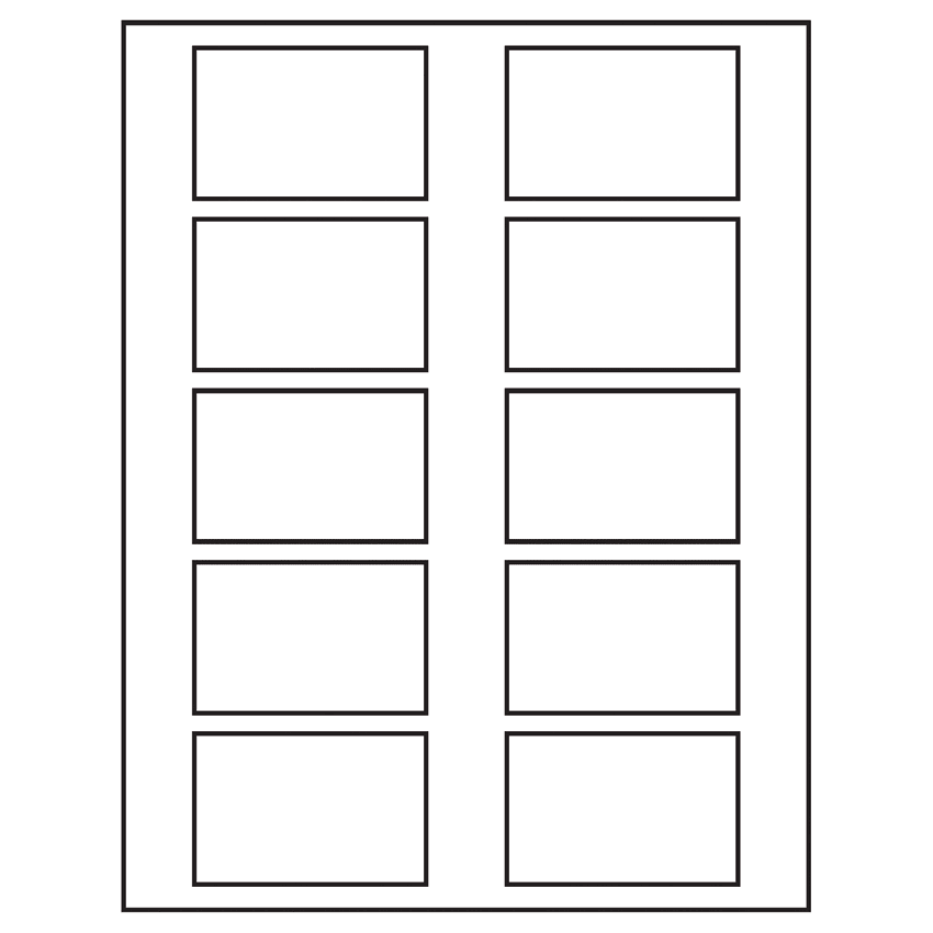 2.875" x 1.875" White Rectangular Sheet Labels