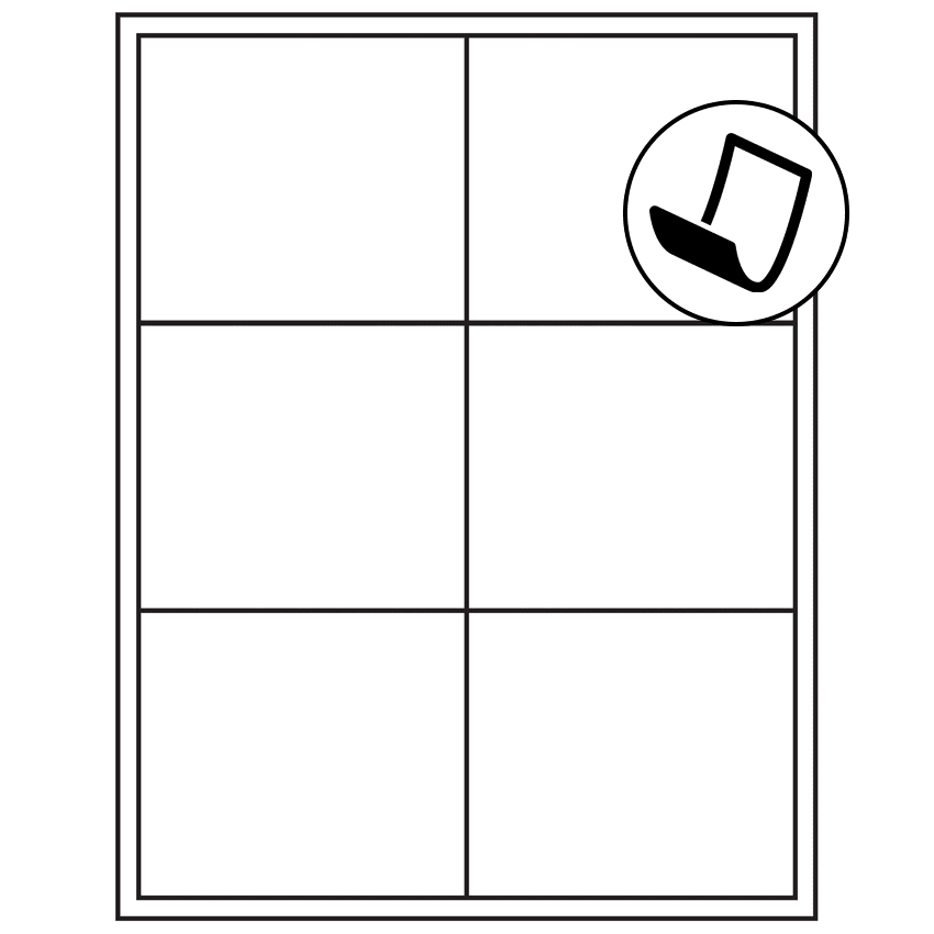 4" x 3.5" Blockout Rectangular Sheet Labels