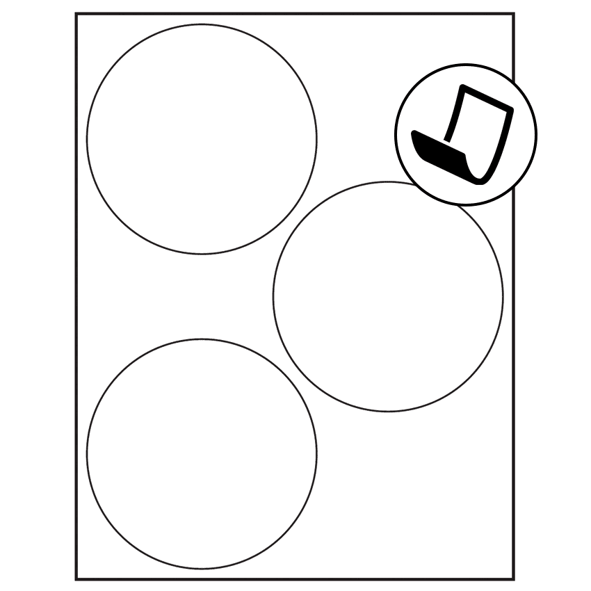 4.5" Blockout Circular Sheet Labels