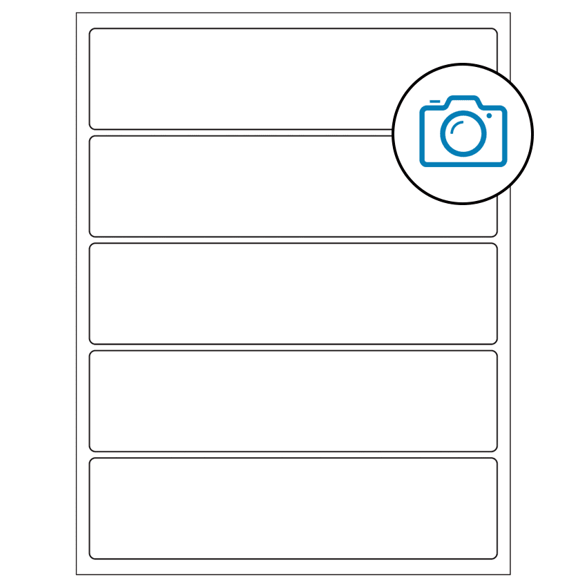 8" x 2" Photo Gloss Rectangular Sheet Labels