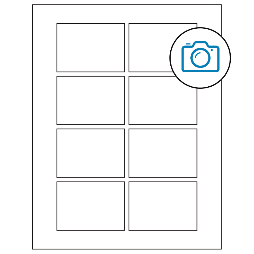 3.0625" x 2.1875" Photo Gloss Rectangular Sheet Labels