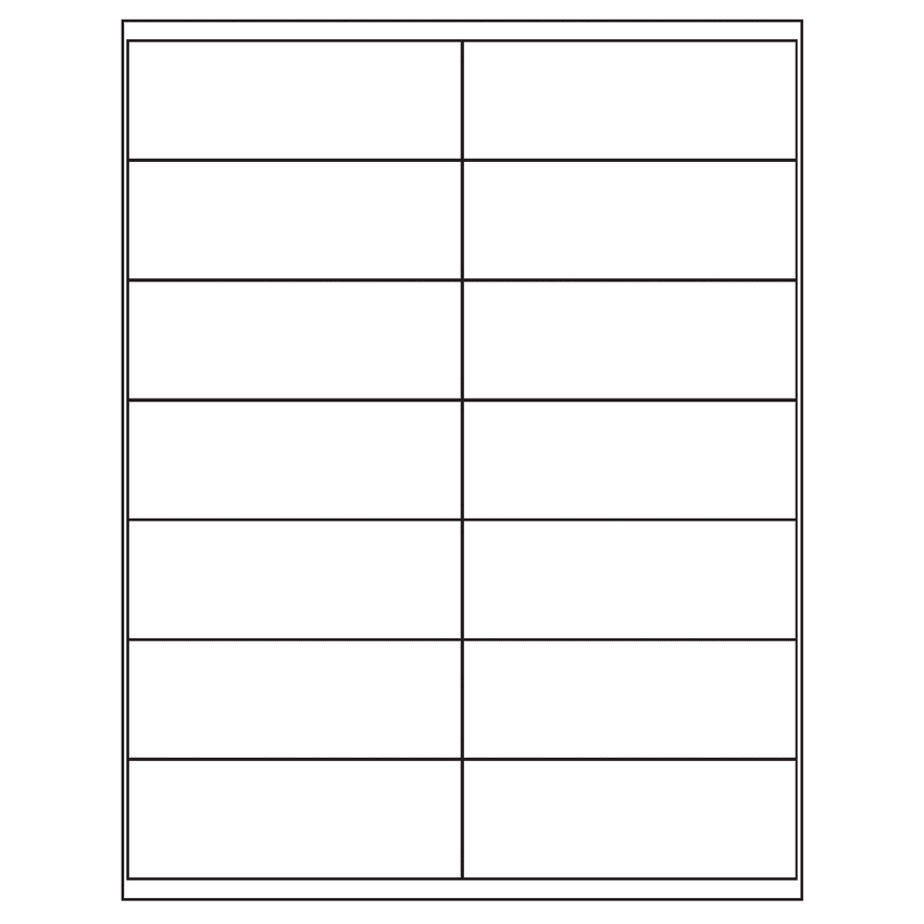 4.1875" x 1.5" White Matte Litho Rectangular Sheet Labels