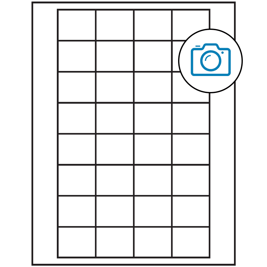 1.59375" x 1.3" Photo Gloss Rectangular Sheet Labels