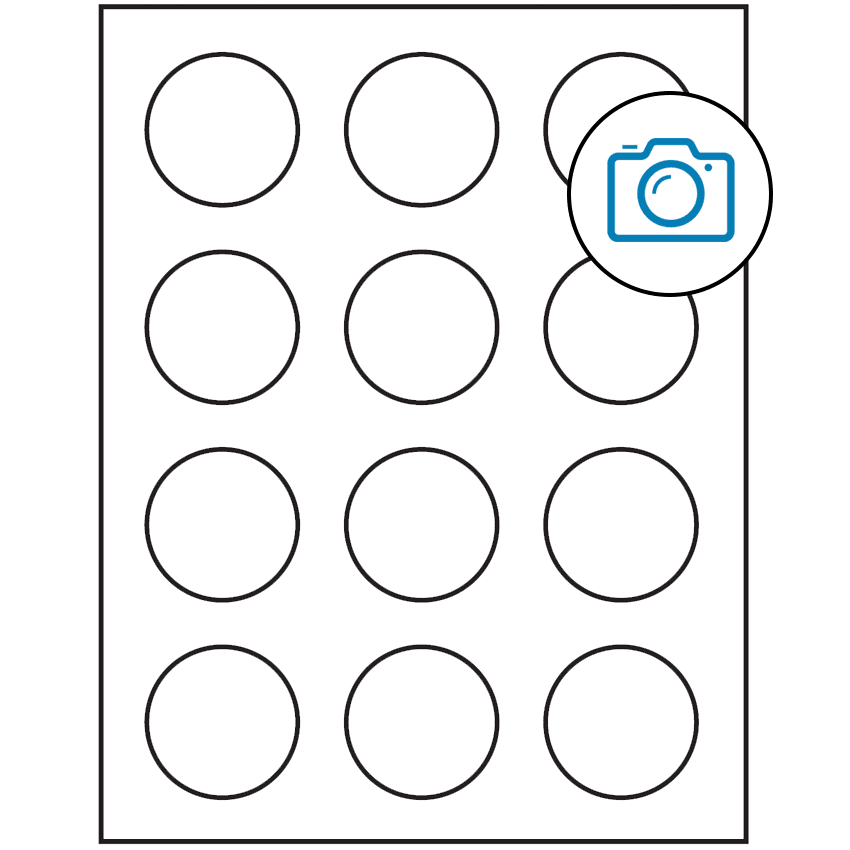 2" Photo Gloss Circular Sheet Labels