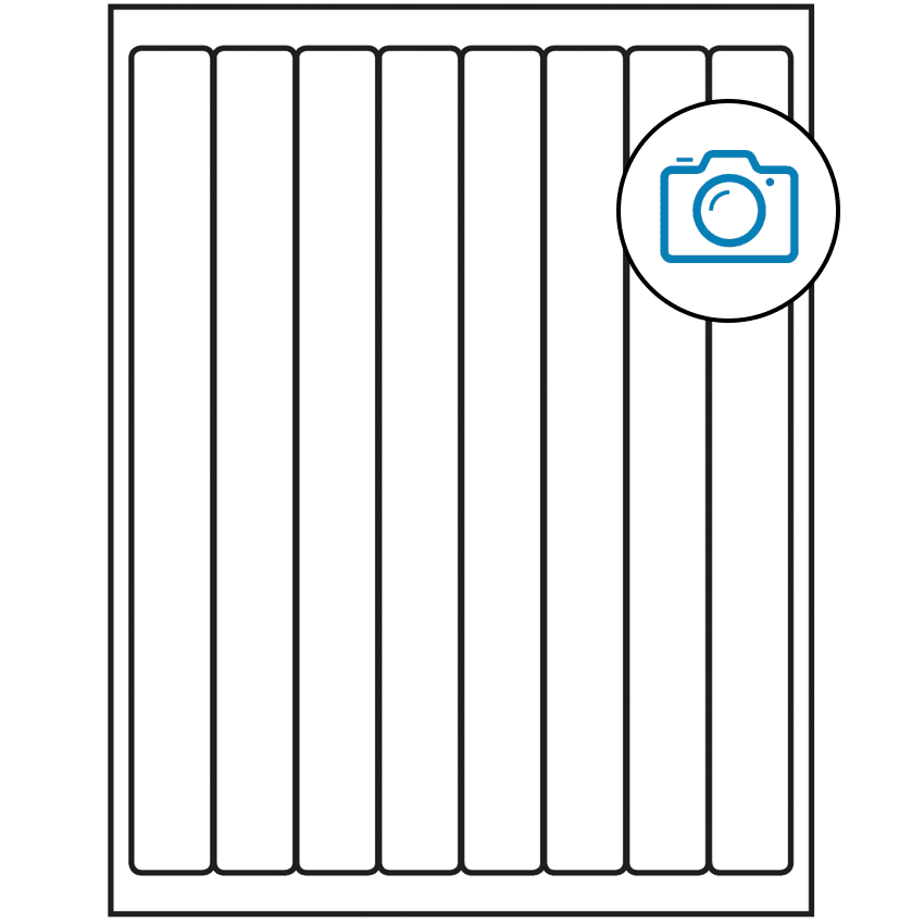 1" x 10" Photo Gloss Rectangular Sheet Labels
