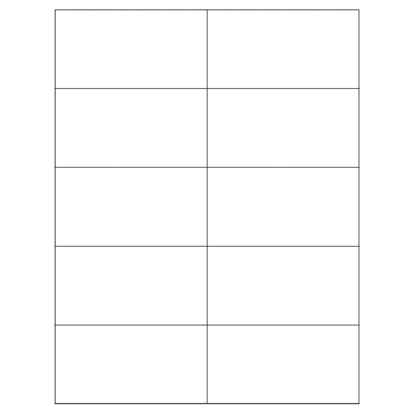 4.25" x 2.2" White Polyester Rectangular Sheet Labels