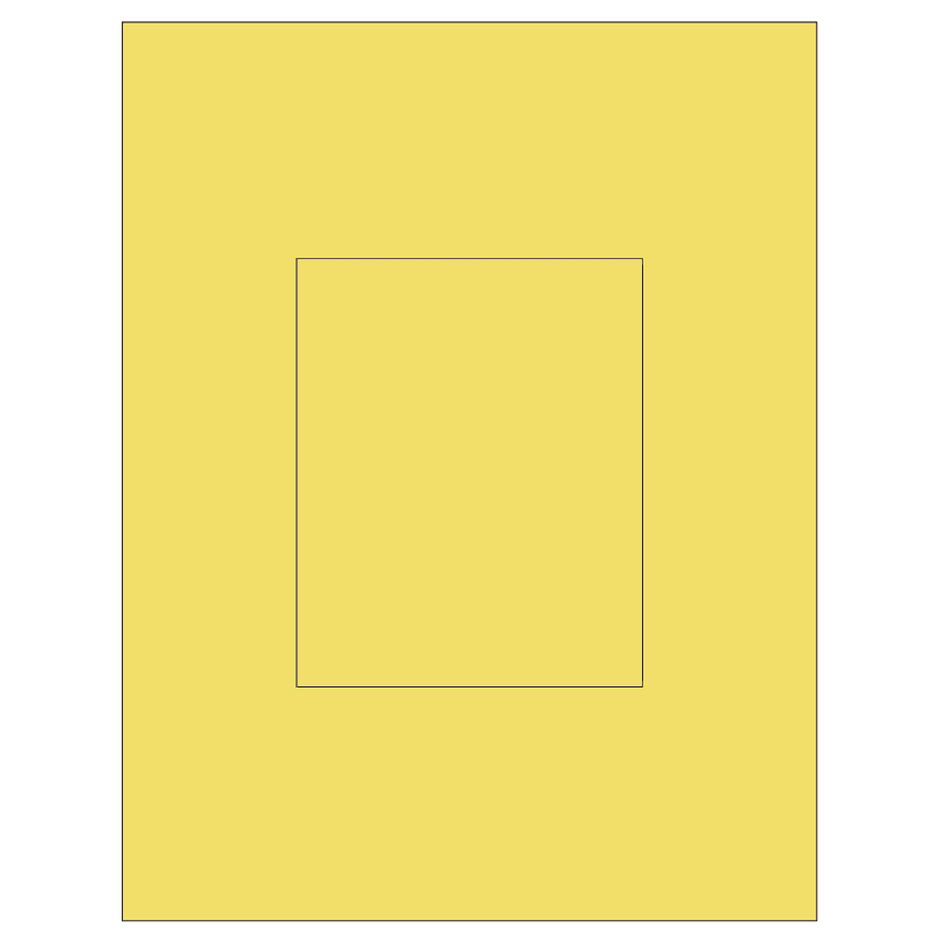 4.25" x 5.25" Pastel Yellow Rectangular Sheet Labels