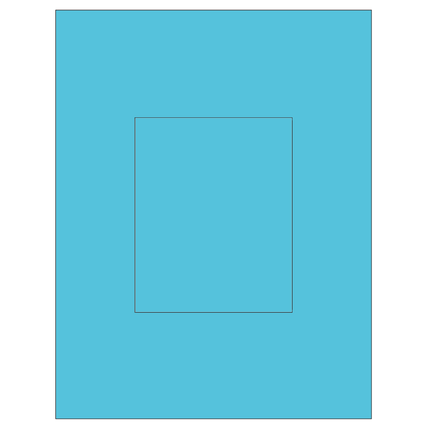 4.25" x 5.25" Turquoise Rectangular Sheet Labels