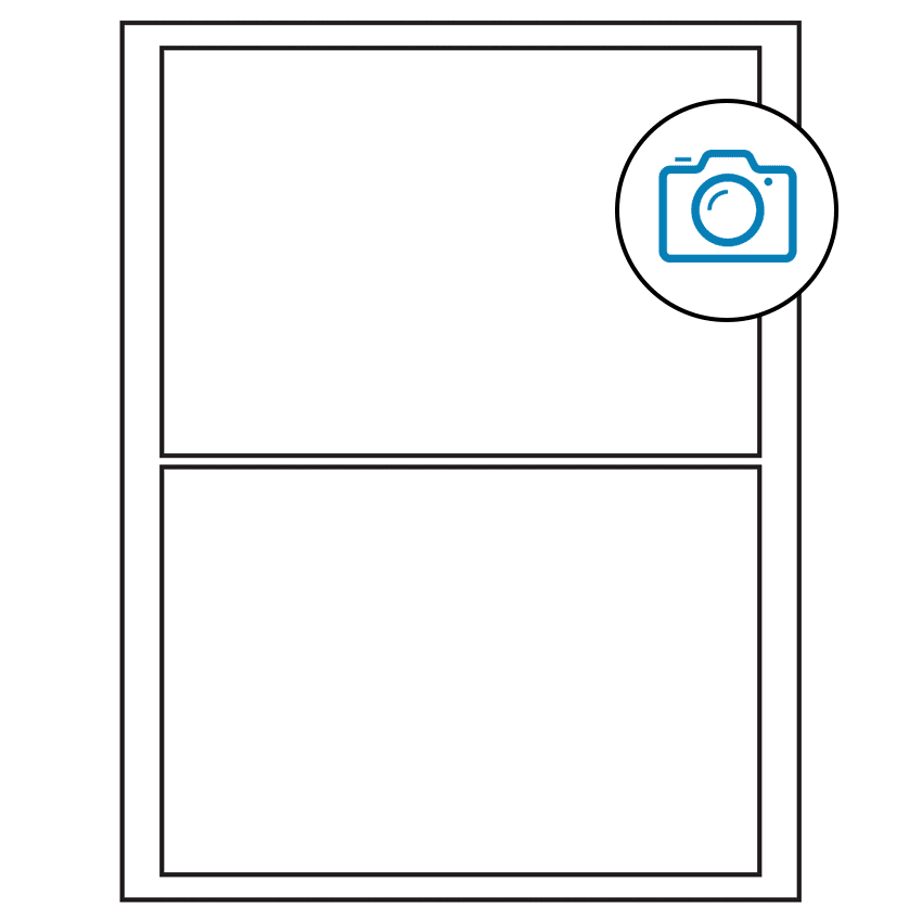 7.5" x 5.125" Photo Gloss Rectangular Sheet Labels