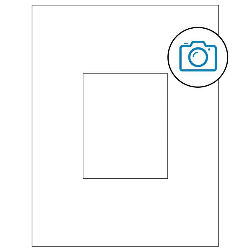 3.8584" x 4.8037" Photo Gloss Rectangular Sheet Labels