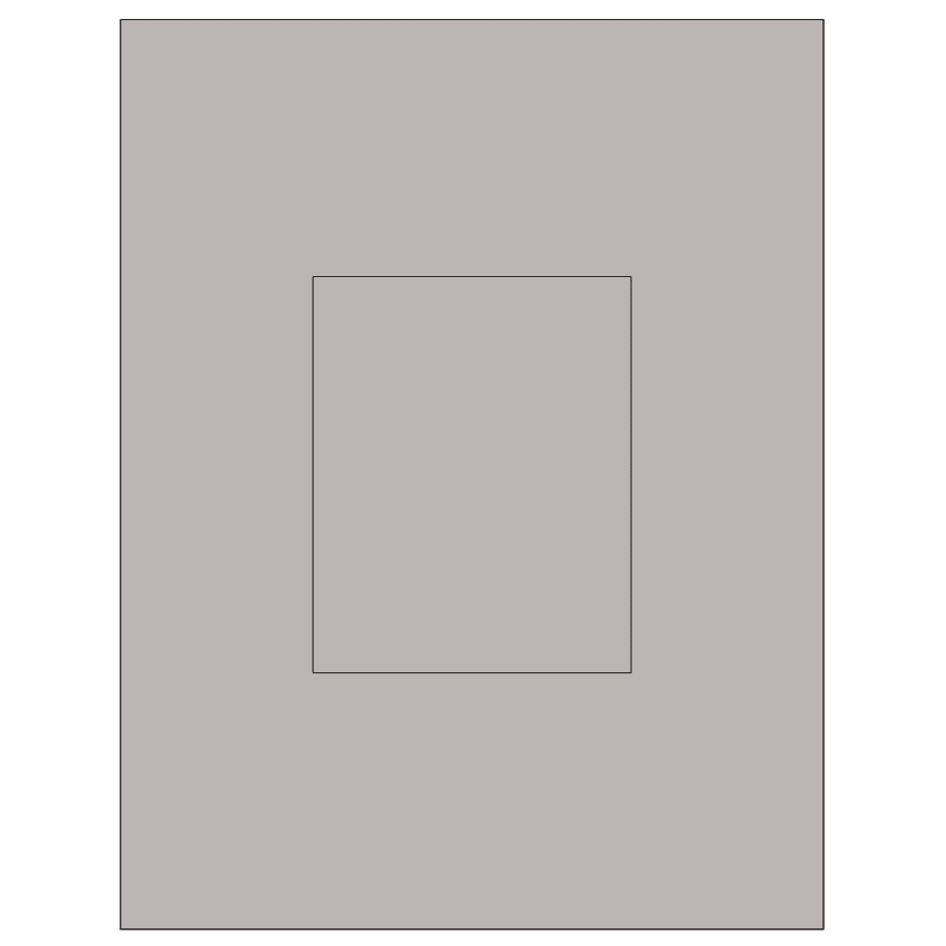 3.8584" x 4.8037" Gray Rectangular Sheet Labels