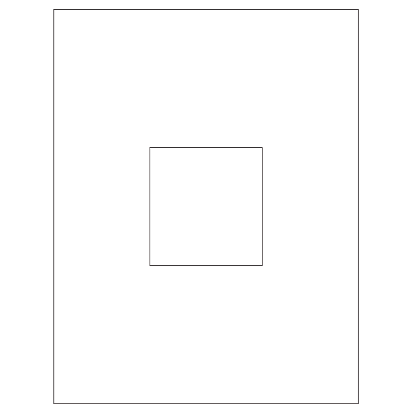 3.1494" x 3.3072" White Vinyl Drum Rectangular Sheet Labels