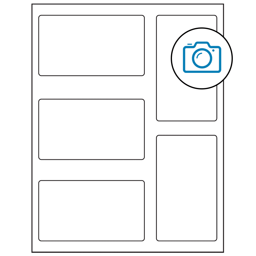 2.7656" x 4.7656" Photo Gloss Rectangular Sheet Labels