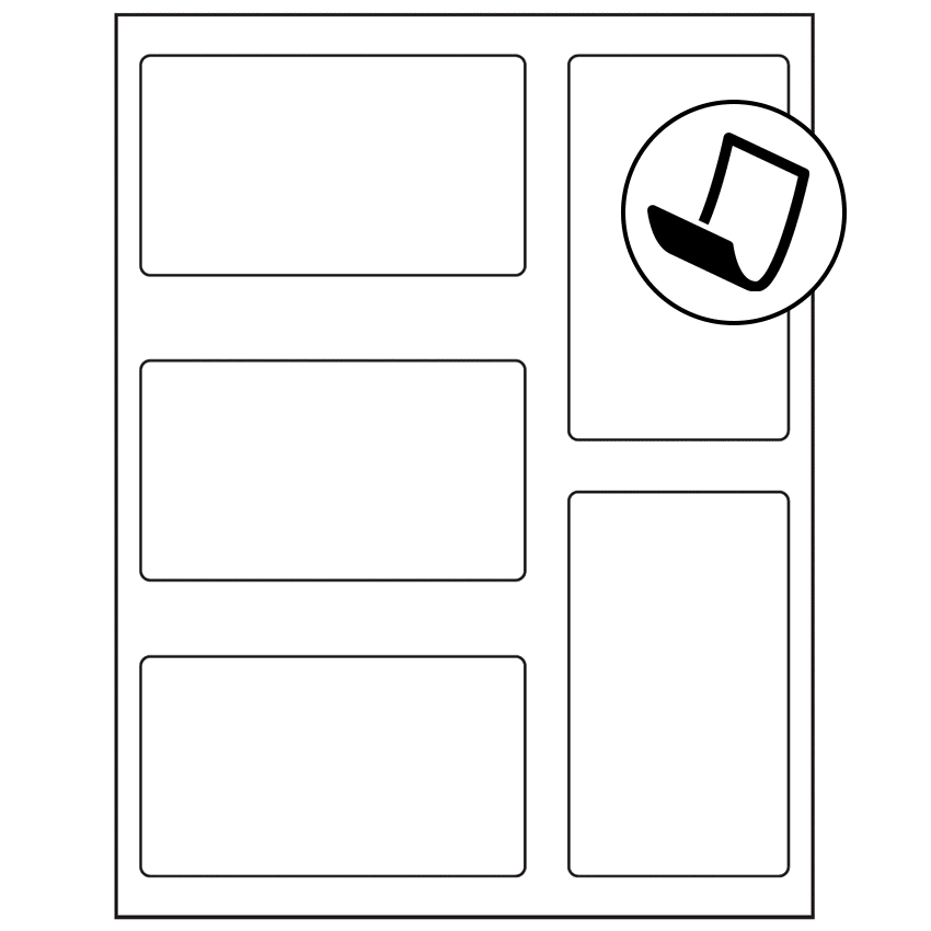 2.7656" x 4.7656" Blockout Rectangular Sheet Labels