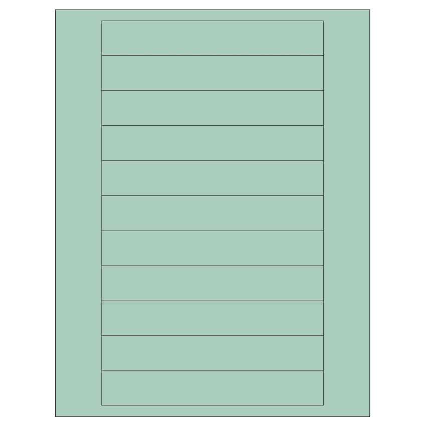6" x 0.946" Pastel Green Rectangular Sheet Labels