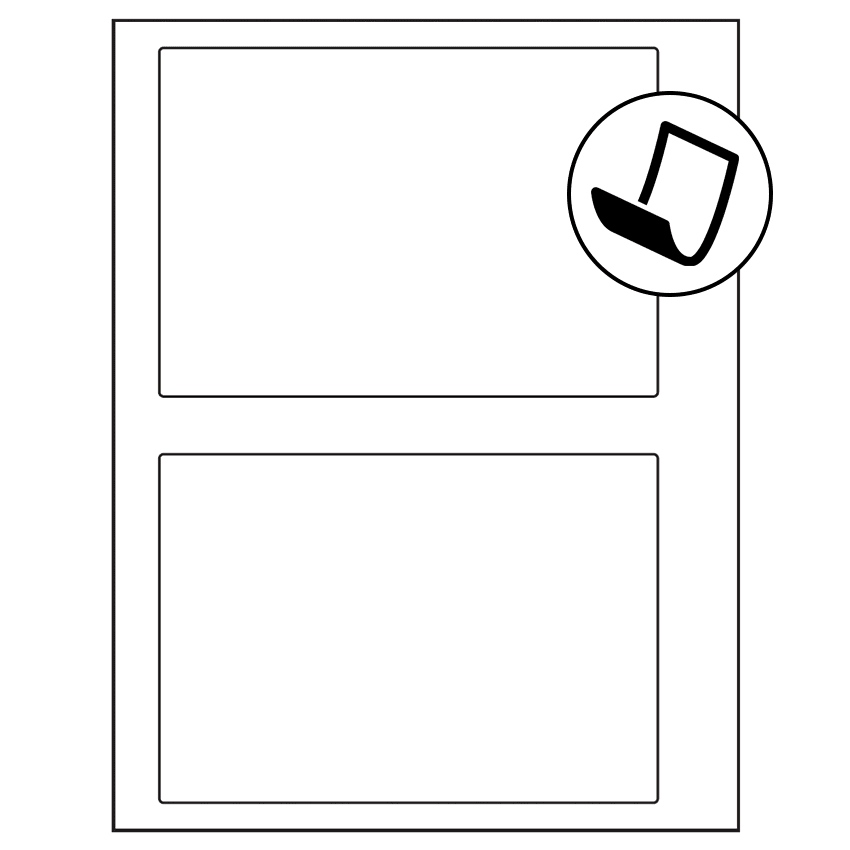6.78" x 4.75" Blockout Rectangular Sheet Labels