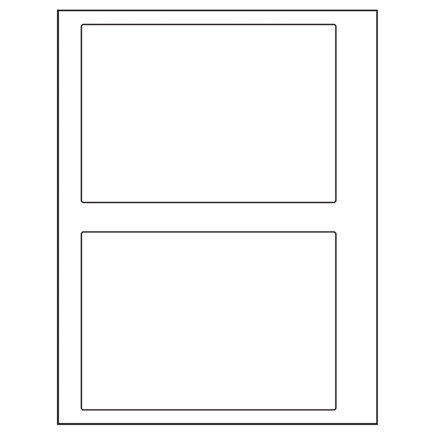 6.78" x 4.75" White Rectangular Sheet Labels