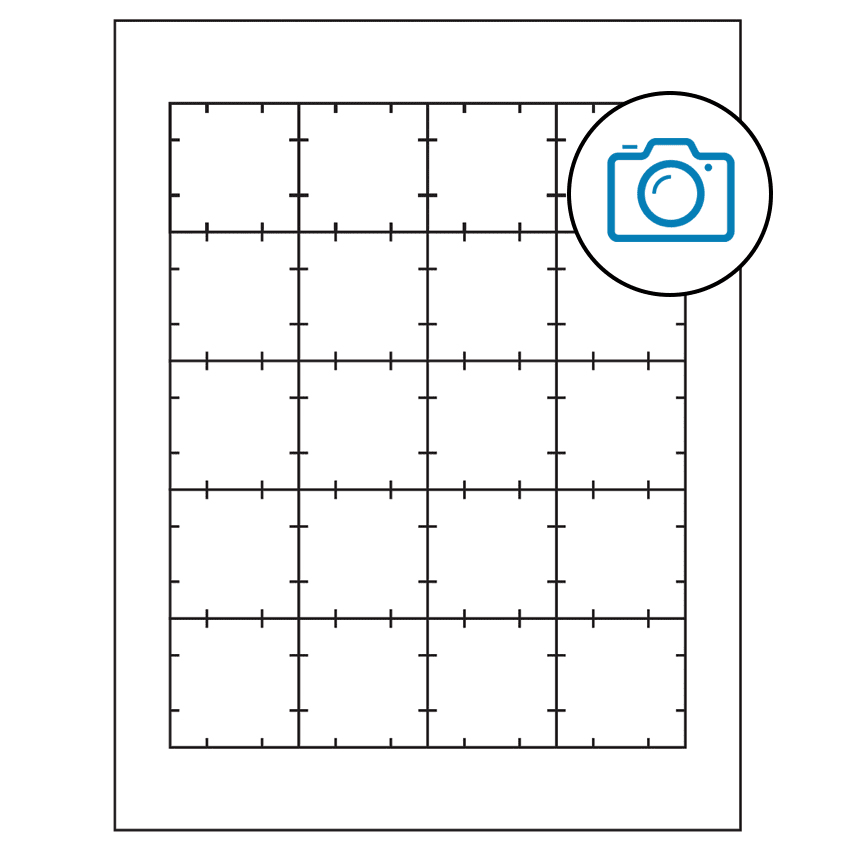 1.75" x 1.75" Photo Gloss Square Sheet Labels