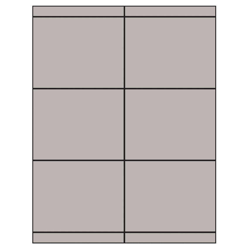 4.25" x 3.33" Gray Rectangular Sheet Labels