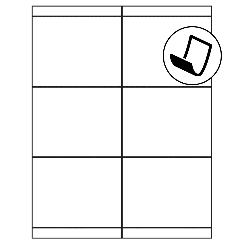 4.25" x 3.33" Blockout Rectangular Sheet Labels