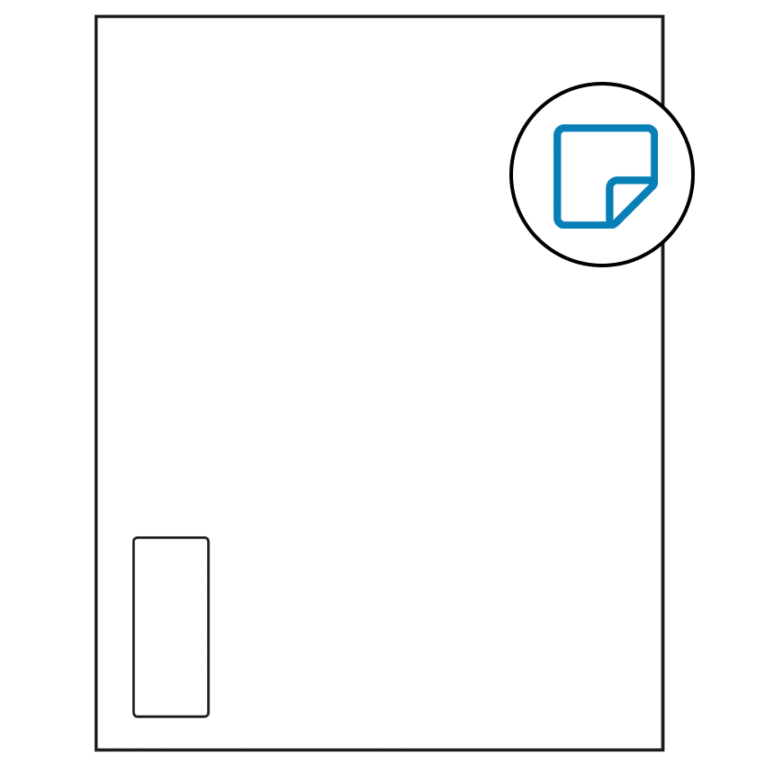 1.125" x 2.6875" White Rectangular Sheet Labels - Removable Adhesive