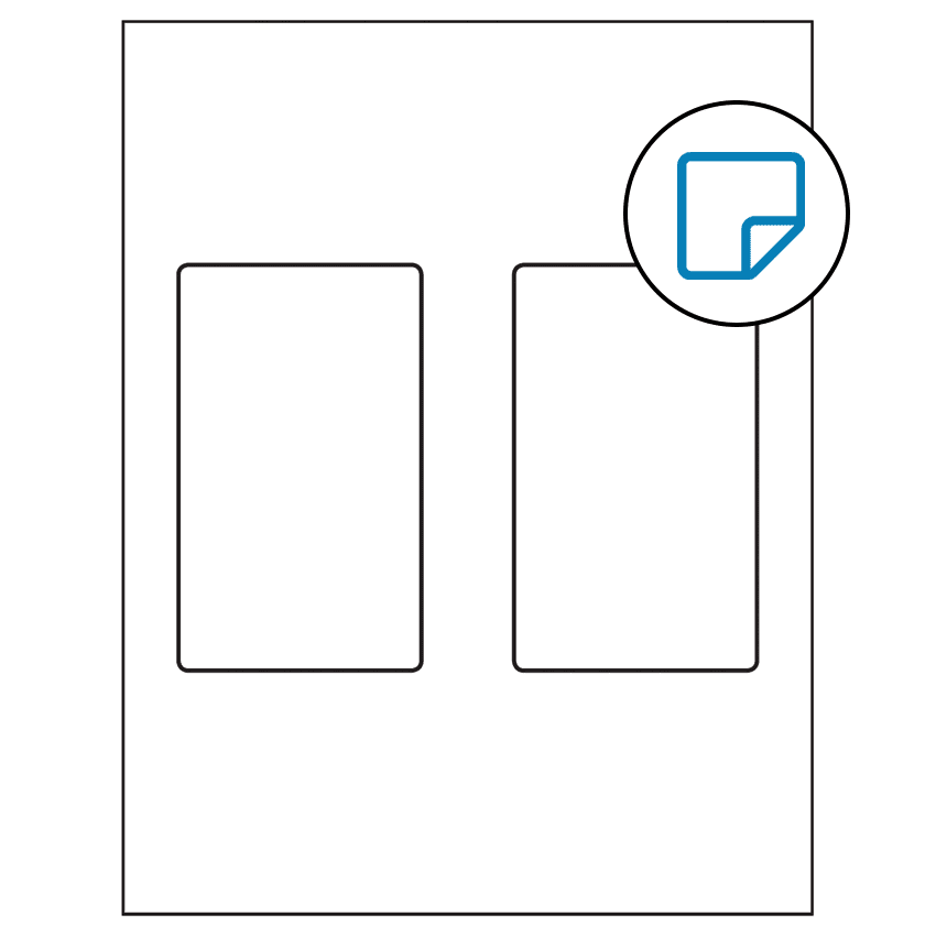 3" x 5" White Rectangular Sheet Labels - Removable Adhesive