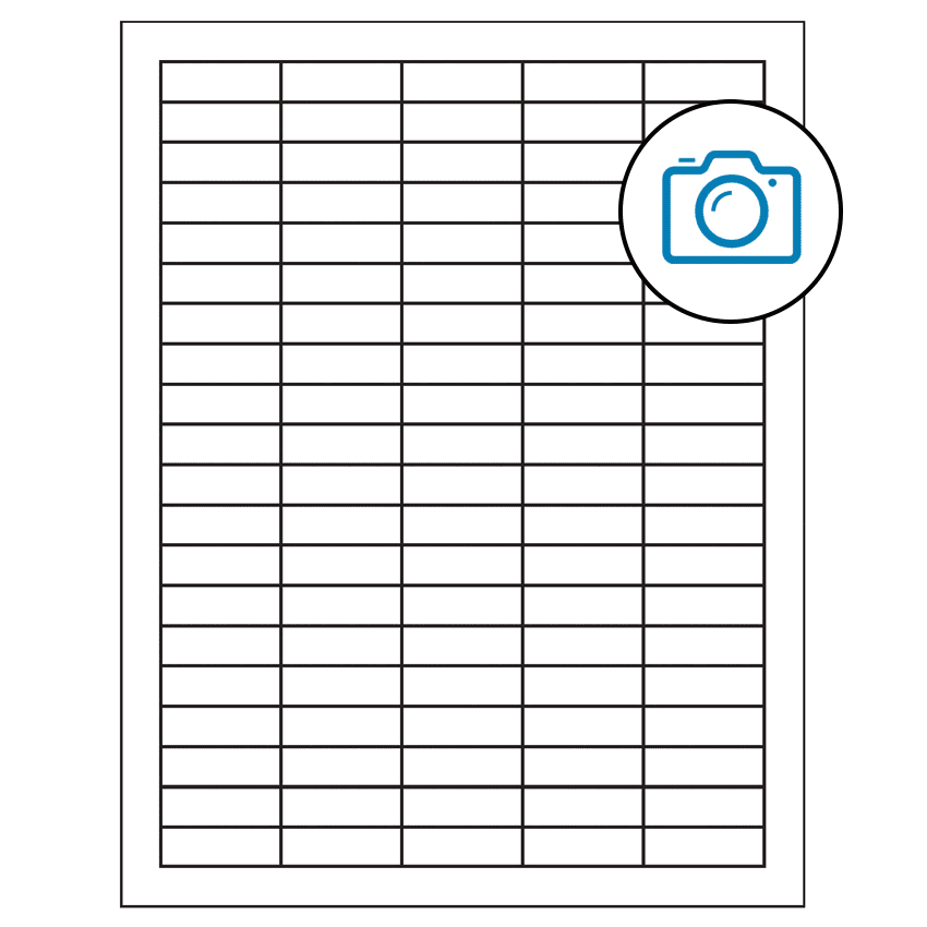 1.5" x 0.5" Photo Gloss Rectangular Sheet Labels