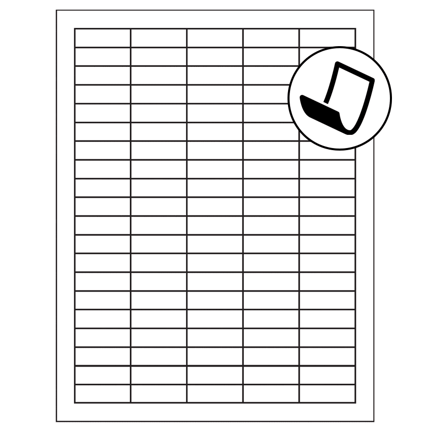 1.5" x 0.5" Blockout Rectangular Sheet Labels