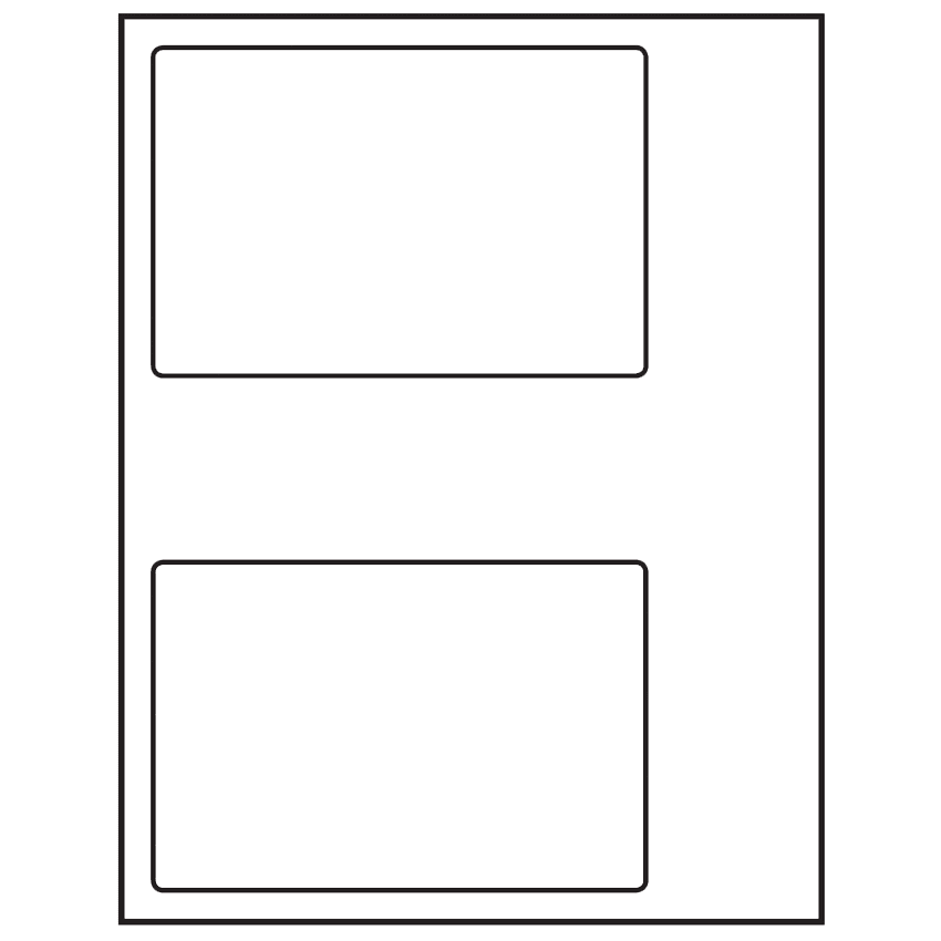6" x 4" White Vinyl Drum Rectangular Sheet Labels