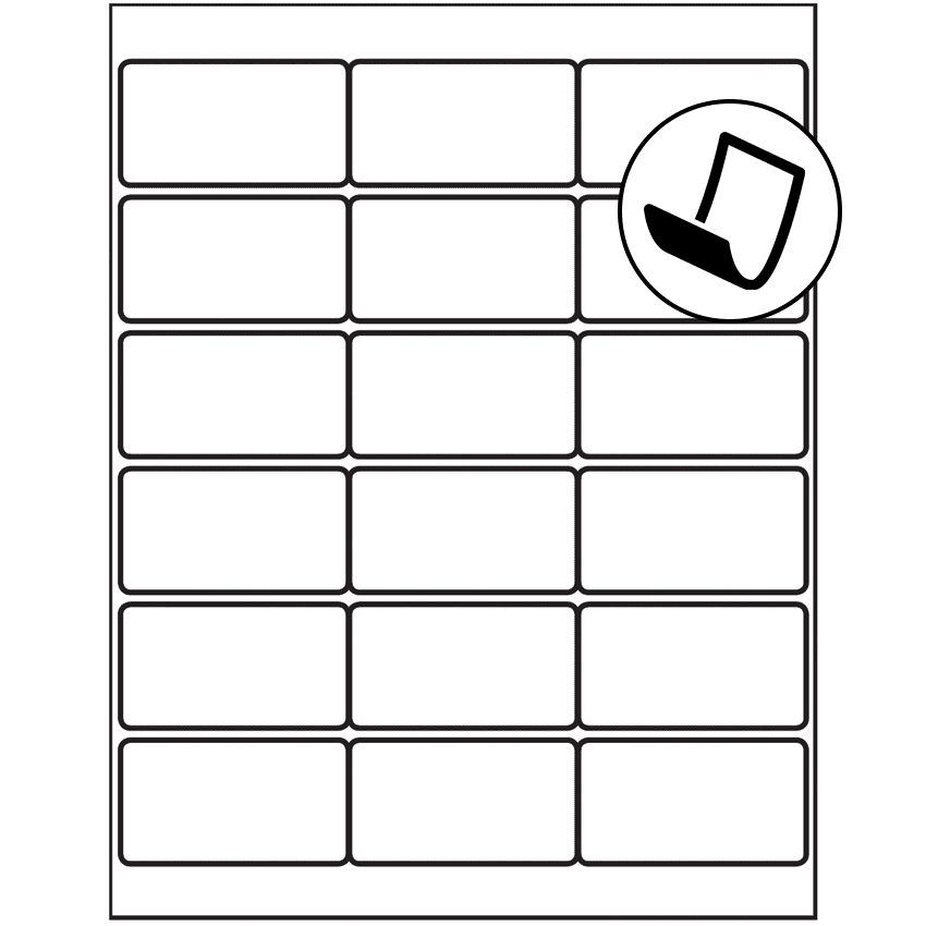 2.75" x 1.5" Blockout Rectangular Sheet Labels