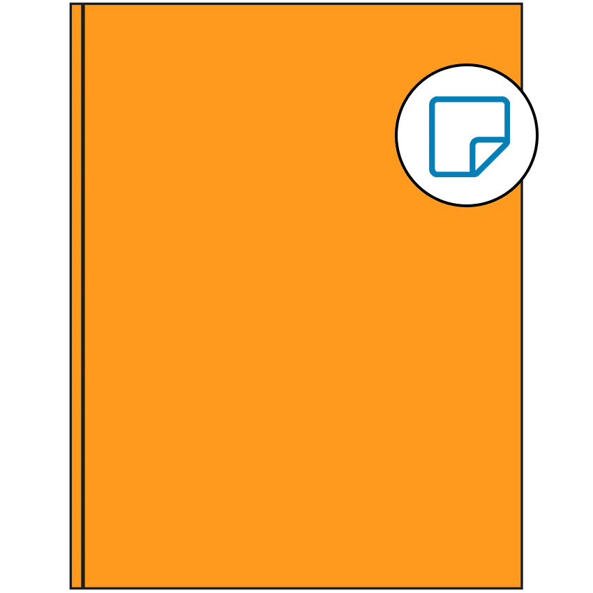 8.375" x 11" Fluorescent Orange Rectangular Sheet Labels - Removable Adhesive