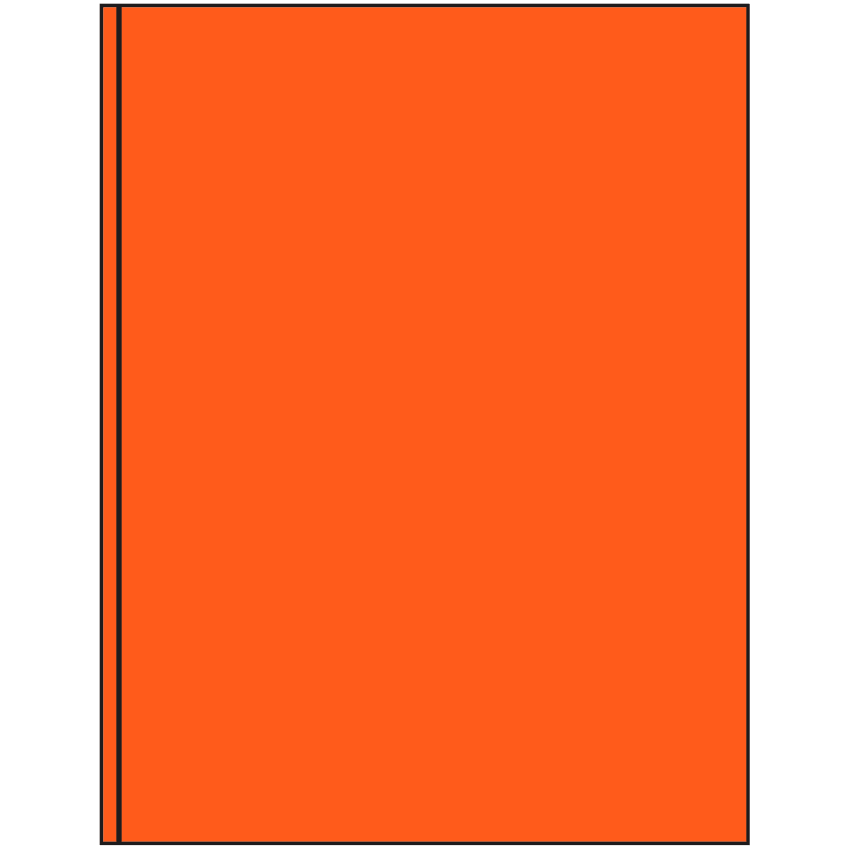 8.375" x 11" Fluorescent Red Rectangular Sheet Labels