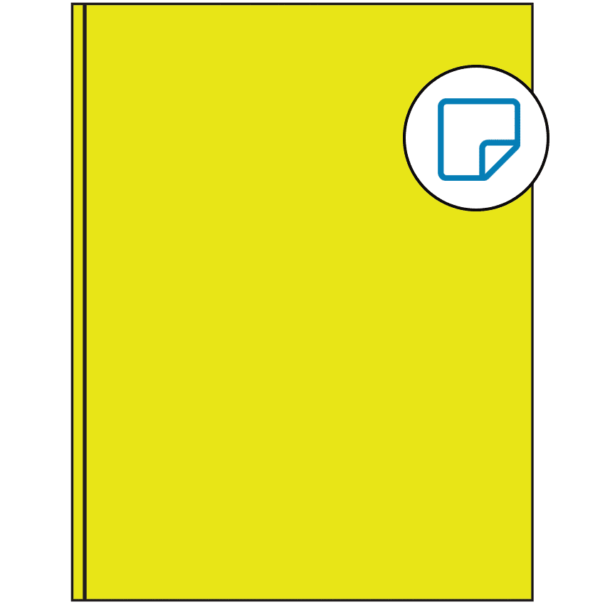8.375" x 11" Fluorescent Yellow Rectangular Sheet Labels - Removable Adhesive