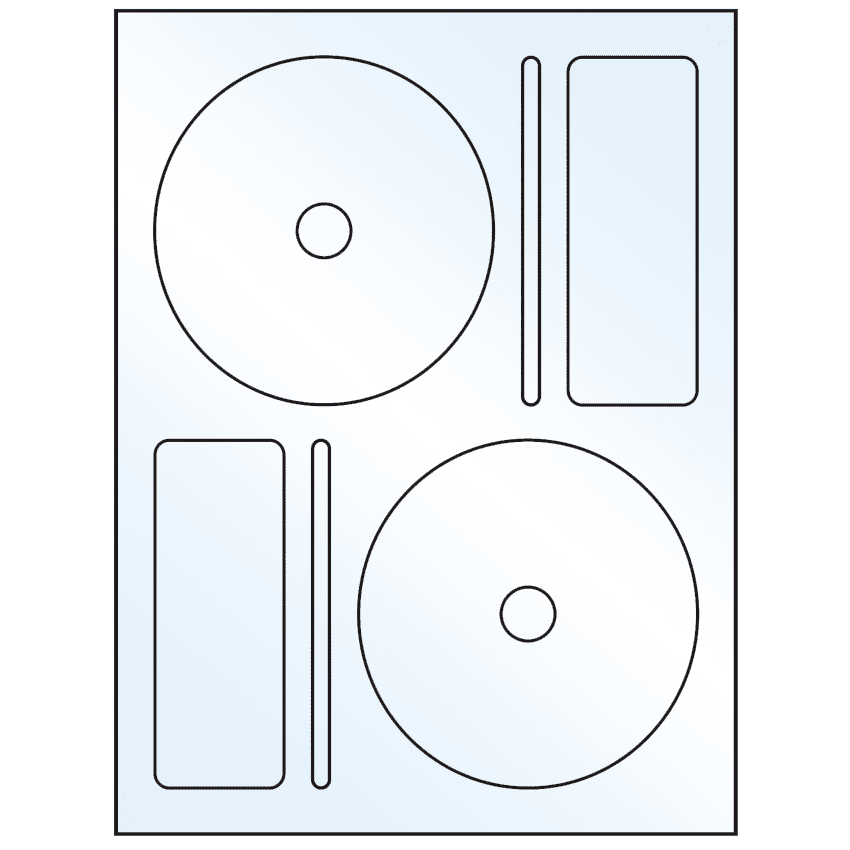 4.656" x 4.656" White Mid Gloss Sheet Labels