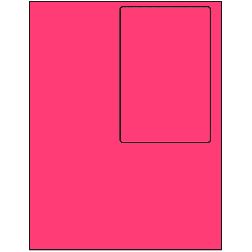 4" x 6" Fluorescent Pink Rectangular Sheet Labels