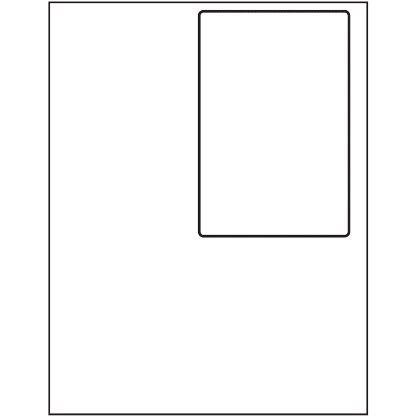 4" x 6" White Vinyl Drum Rectangular Sheet Labels