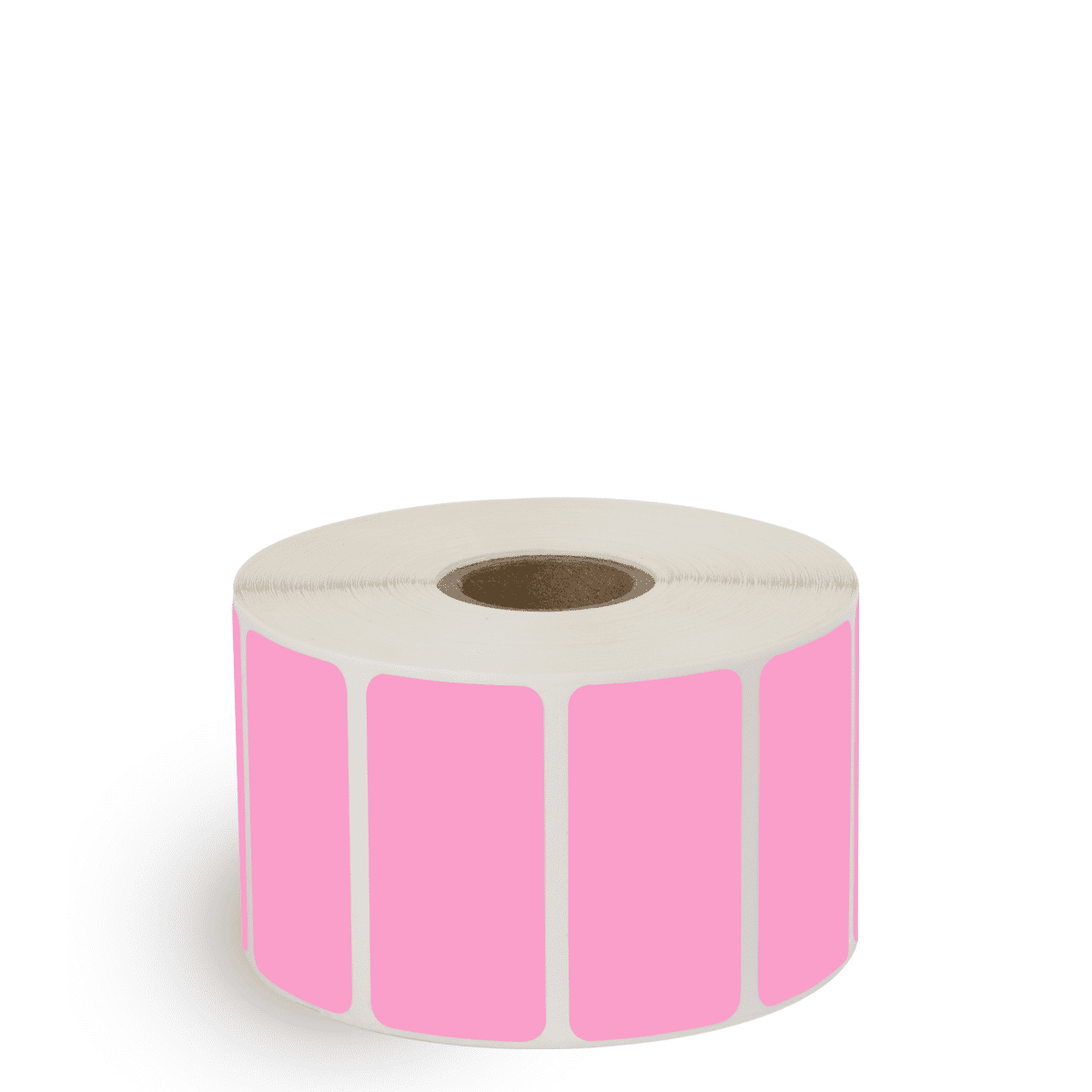2" x 1" Hot Pink - Direct Thermal Labels - 1" Core - Freezer Grade Adhesive